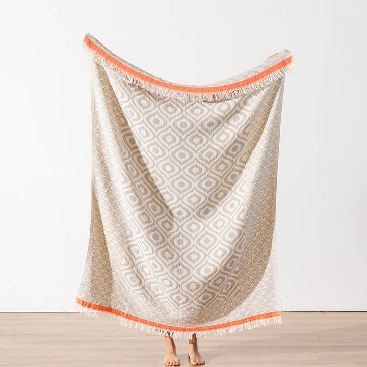 Coperta Decorativa 100% Cotone per la Casa 51x67" Stile Rustico per la vendita all'ingrosso da parte di Kikoya