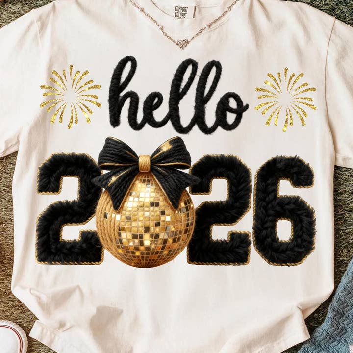 Faux Yarn Virkad Nyår 2026 Tröja, Nyårströja för wholesale av Glaime