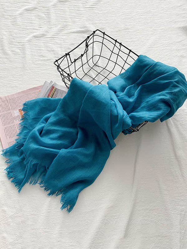 ShieldChic - Wholesale Scarf - Women's - Casual Simple Ramie Cotton 14 Colors Scarf19