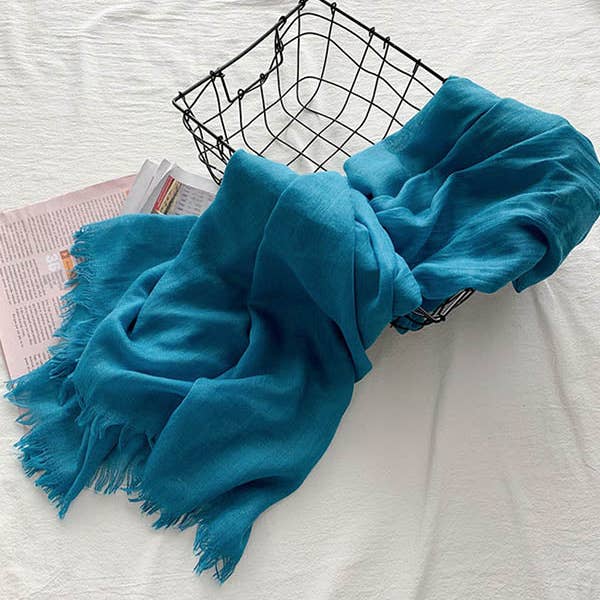 ShieldChic - Wholesale Scarf - Women's - Casual Simple Ramie Cotton 14 Colors Scarf19