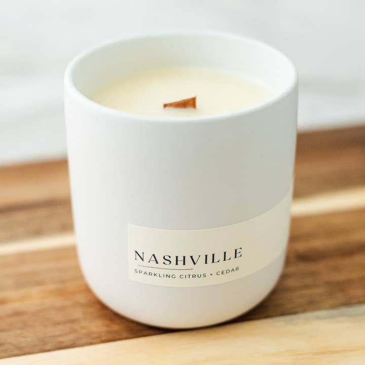 Nashville Candle (Sparkling Citrus & Cedar) for wholesale by Solana