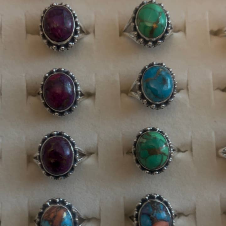 Siman International Inc. - Wholesale Cocktail/statement ring - Solid 925 sterling silver rings with genuine gemstones 1