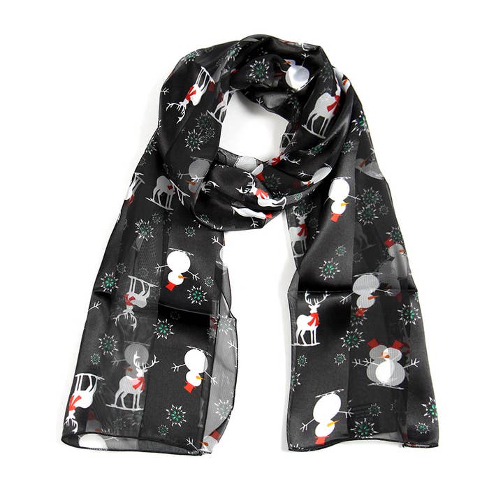 SERENITA - Wholesale Scarf - Unisex - Christmas Scarf Tree Wonderland Candy Cane Holiday Gift