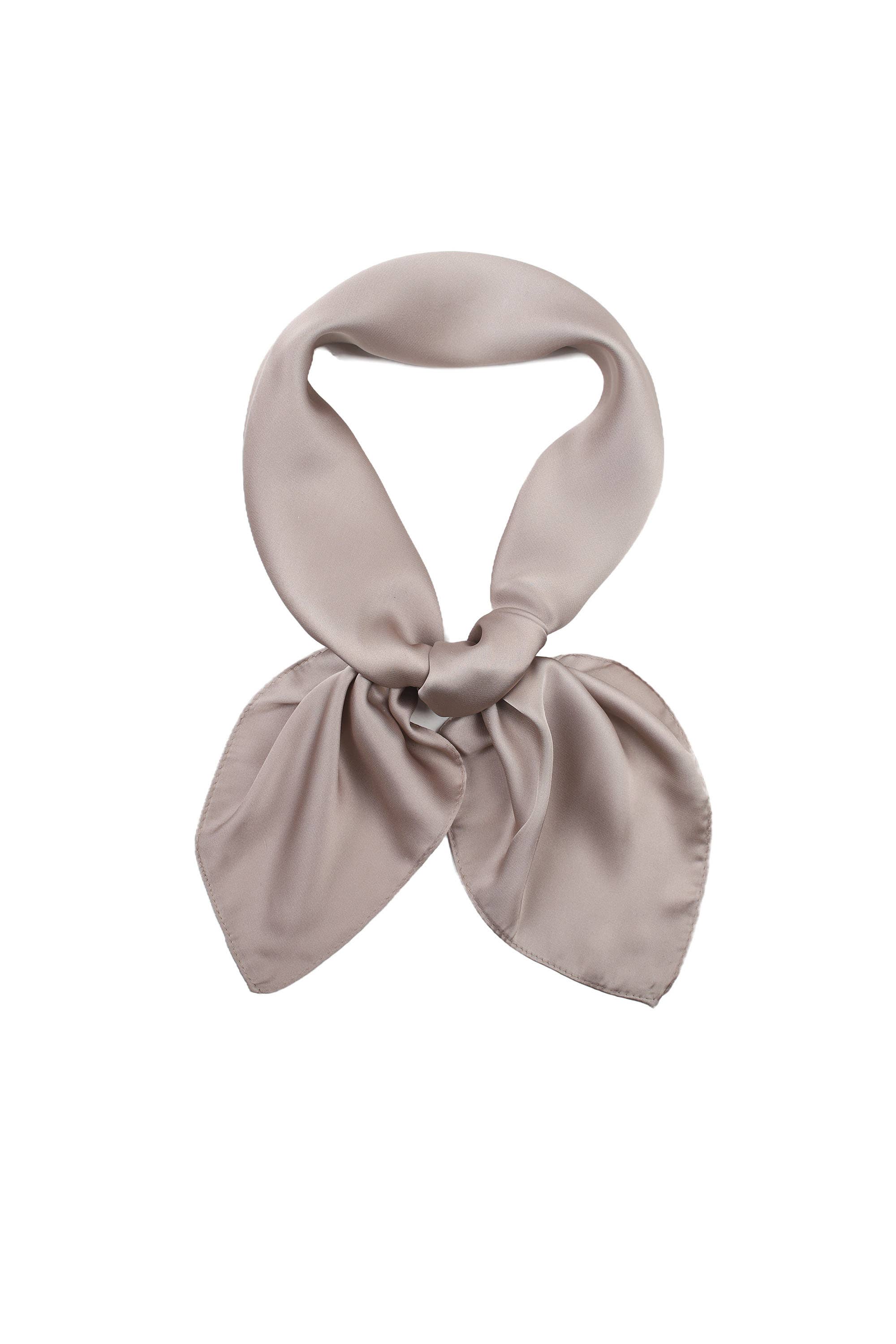 PHANIE MODE - Wholesale Scarf - Women's - Small solid satin silk-touch square E-091732