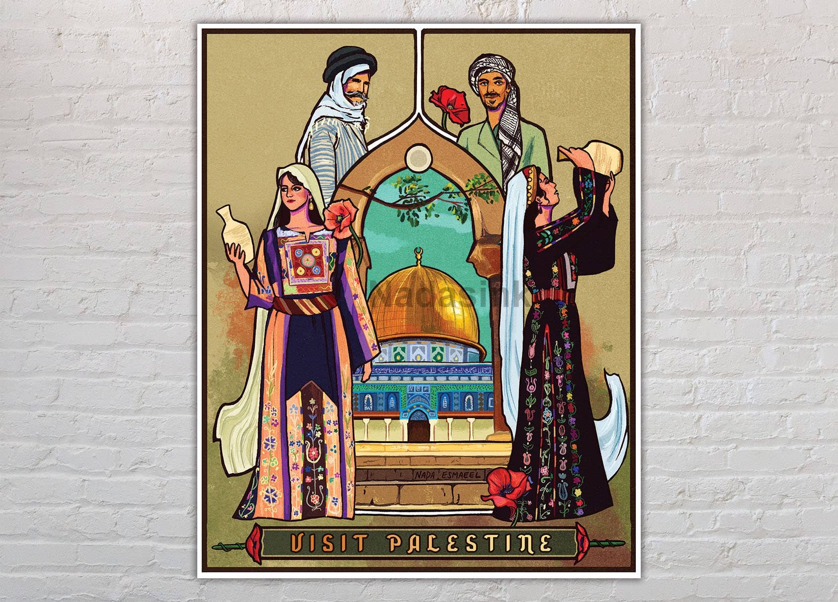 Nada's Ink - Wholesale Poster - Visit Palestine Art Print | Jerusalem Art0