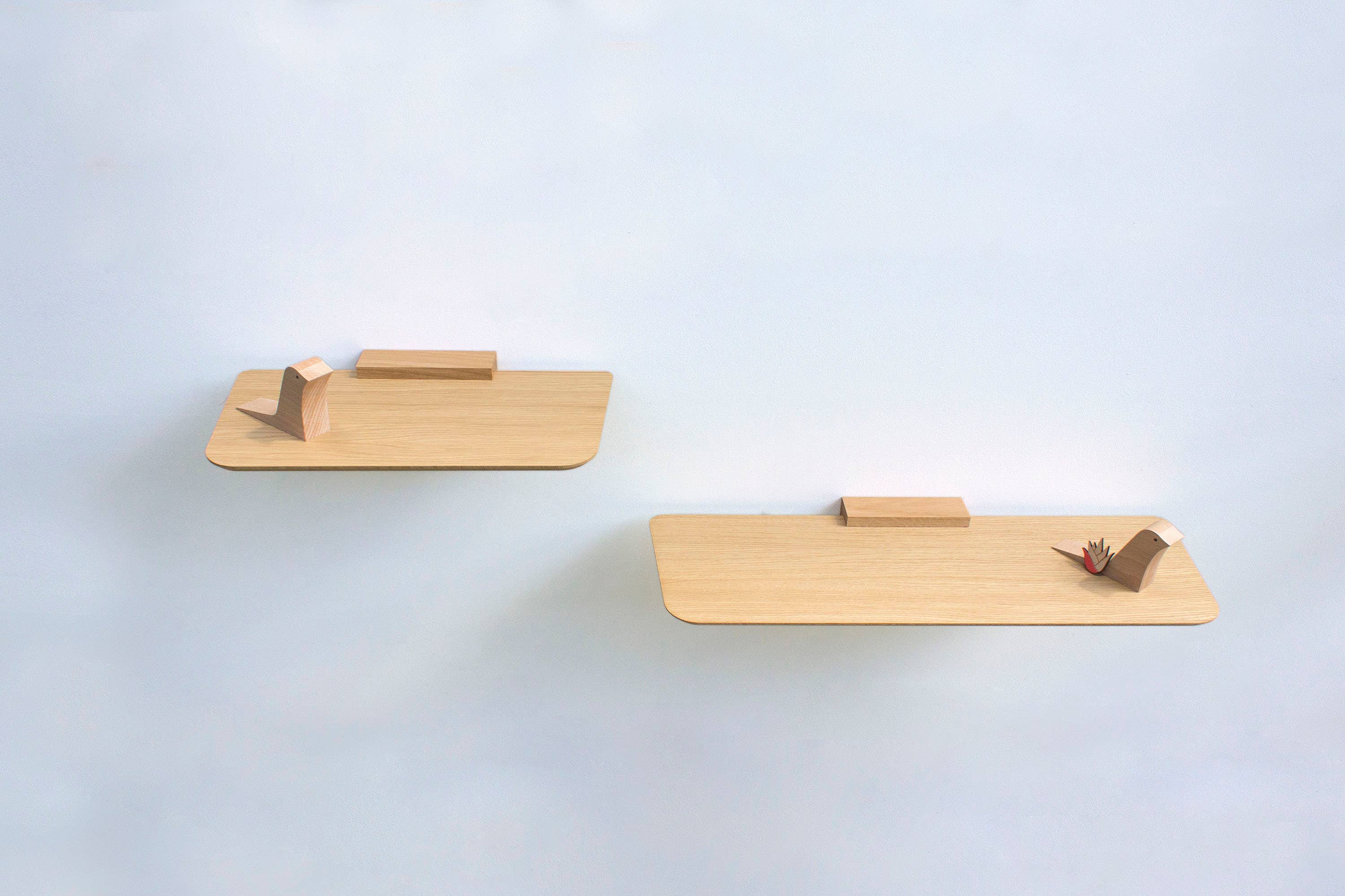 Reine Mère – wholesale Wall-mounted shelf – Oak wood shelf - Aileron L (made in France)9