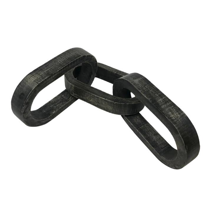 Wilco Home - Wholesale Decorative Tabletop Object - Carved Mango Wood Chain Link Table/Desk Decor6