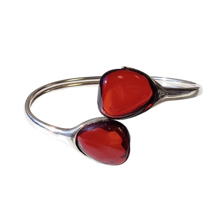 Pulseira de Prata Esterlina com Âmbar Báltico Feita à Mão por atacado de Amberman