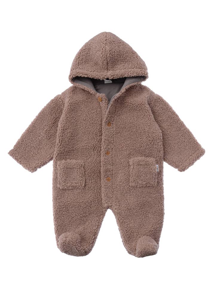 Bouclé fleece overall in oudroze voor wholesale door Liliput