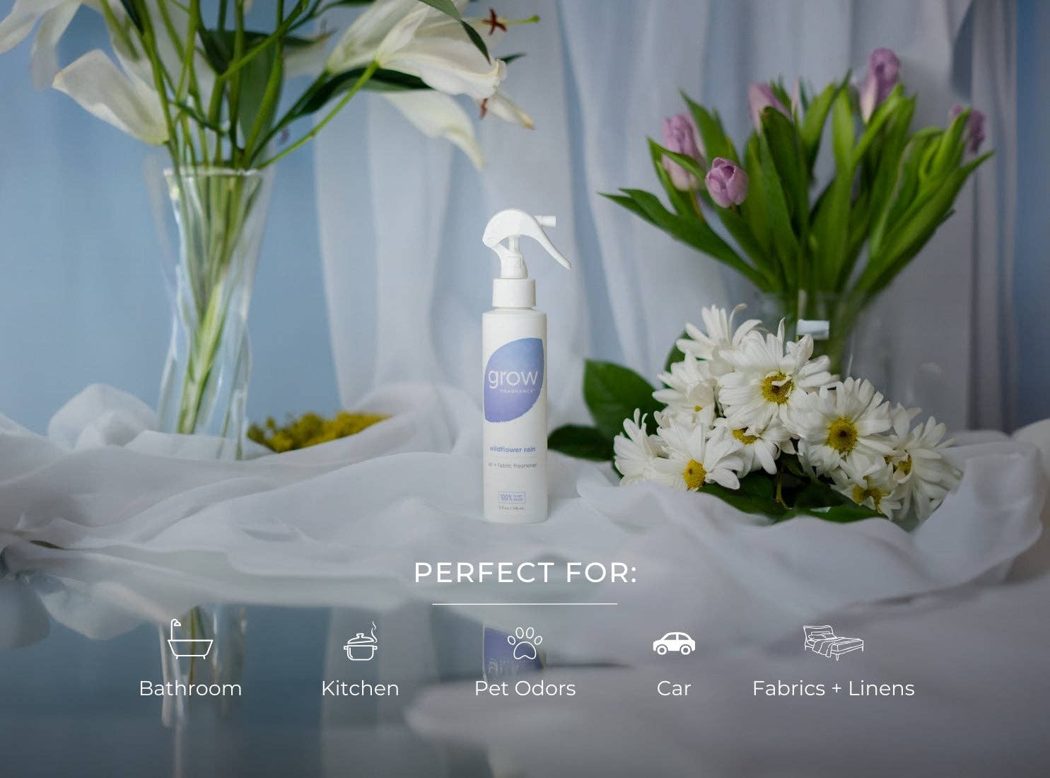 Grow Fragrance - Wholesale Room & Linen Spray - Wildflower Rain Air and Fabric Freshener3