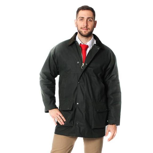 The Scotland Kilt Company – wholesale Jacket – Men's – Mens Cotton Wax Padded Jacket - Olive Green