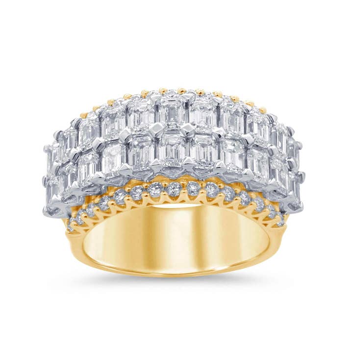 Certificeret 5,13 CTW Herre Lab-dyrket Diamantbånd i 14K Guld for engroshandel hos White Rock