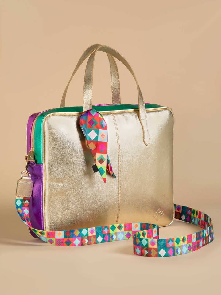 Laptop-taske - RainbowGold - Læder for engroshandel hos NÖCK