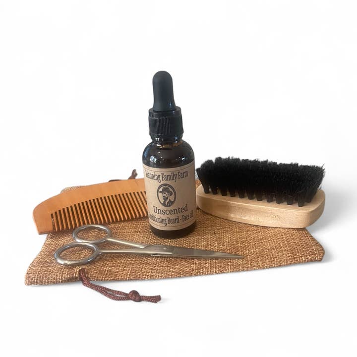 Beard Grooming Care Kit with beard oil- Beard care for men for wholesale by Manning Family Farm