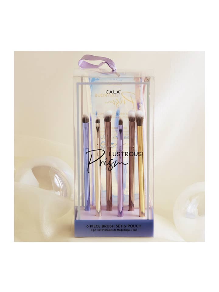 CALA 76824 Lustrous Prims 6pcs Brush & Pouch Set - 6 set for wholesale by PINEAPPLE Beauty