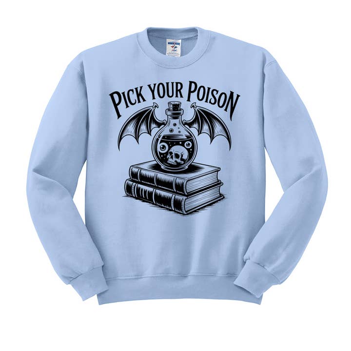 DaisyChainDesignCo - Wholesale Graphic Sweatshirt - Women's - Pick Your Poison Halloween Crewneck Sweatshirt 1