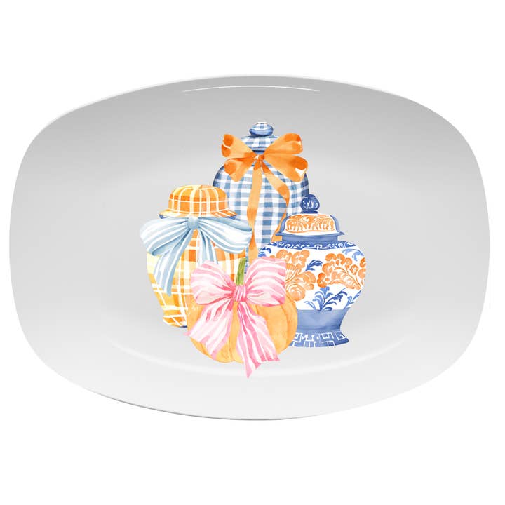 Peachy Pendants - Wholesale Platter - Platter - Charming Pumpkin with Ginger Jars