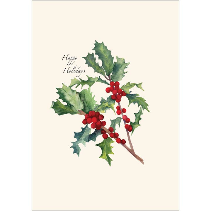 Earth Sky + Water - Wholesale Christmas Card - Christmas Holly Assortment1