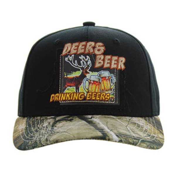 S & J Gift Inc - Wholesale Baseball Cap - Unisex - Deer & Beer Baseball Cap – Drinking Hat One Size Fits Most3