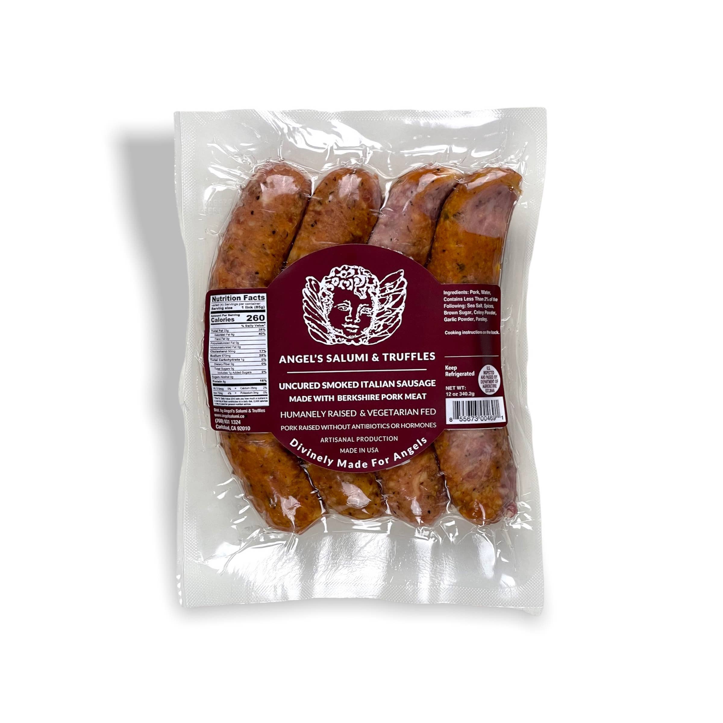 Angel's Salumi & Truffles - Wholesale Sausage - Italian Uncured Smoked Bratwurst (12oz) - FROZEN0