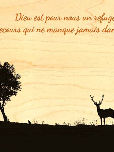 RELIGIÖST TRÄKORT SILH. HJORT för wholesale av Hironwoods