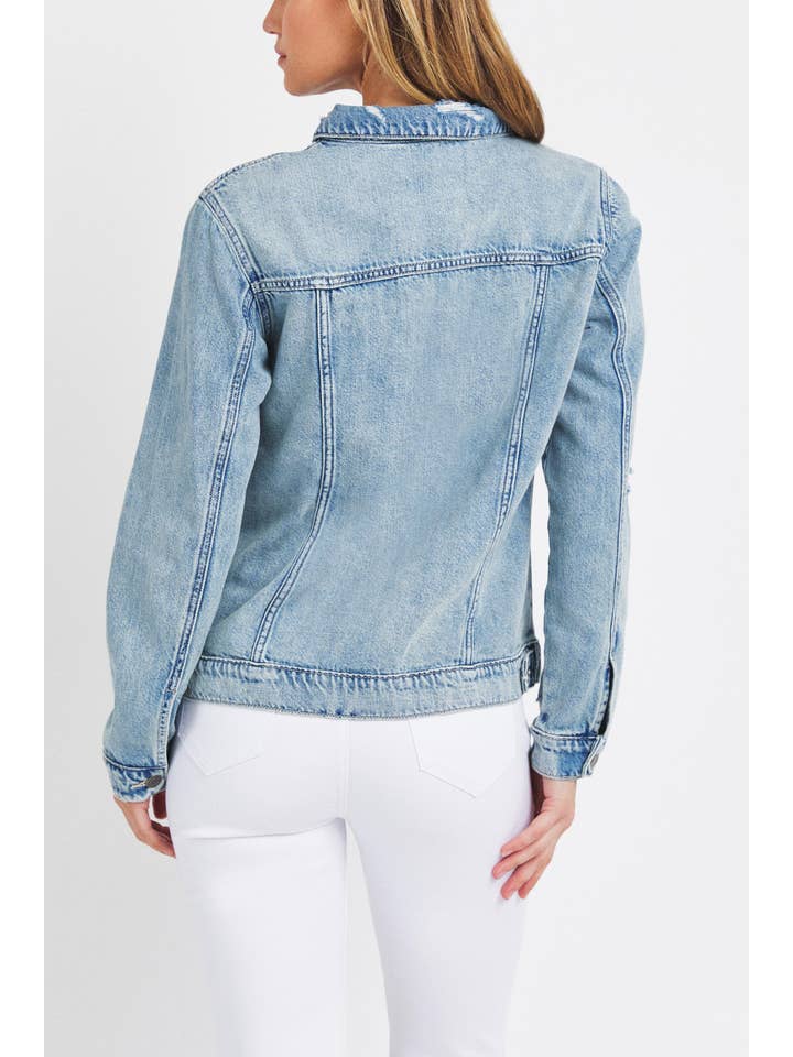 Cello Jeans - Wholesale Denim Jacket - Women's - WV1258J-1LTD Oversized Classic Denim Jacket Light Wash