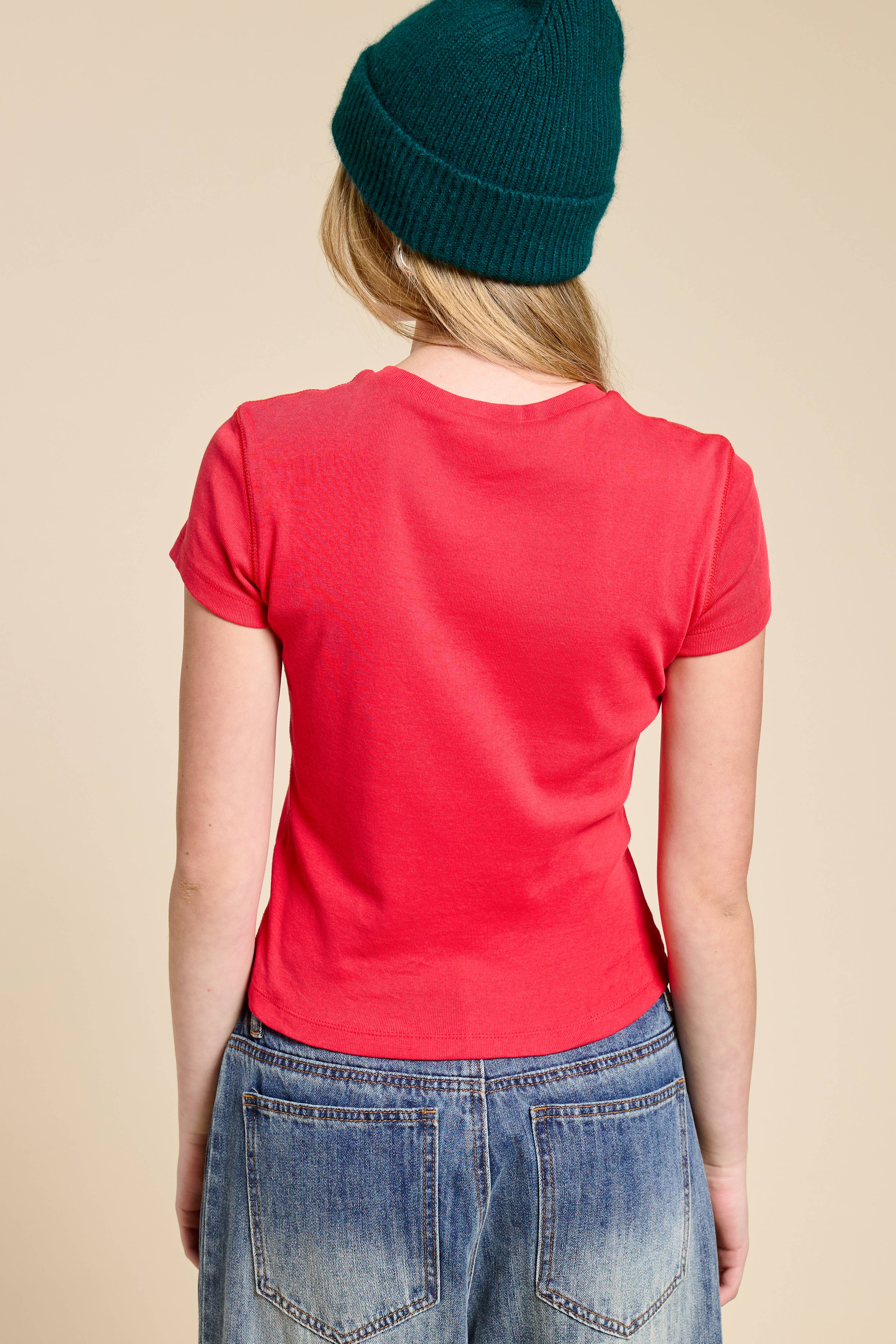 Mimosa - Wholesale T-Shirt - Women's - Basic Short Sleeve Baby Tee Knit Top8