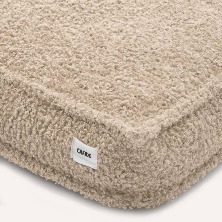 CAFIDE - Wholesale Pet Bed - Dog - Beige Sheep Dog Bed, Square