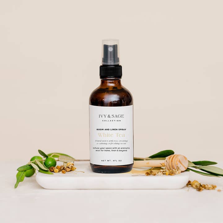 Spray pour chambre et linge – Thé blanc, propre et apaisant pour la vente par Ivy & Sage Collection
