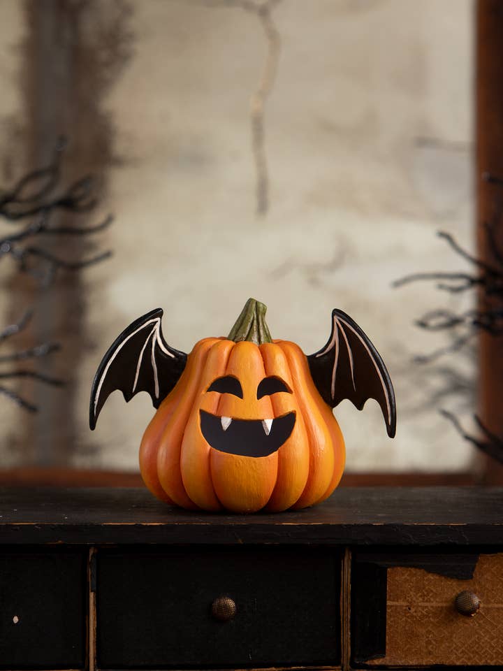 Pumpkin Bat Luminary for wholesale by Bethany Lowe Designs