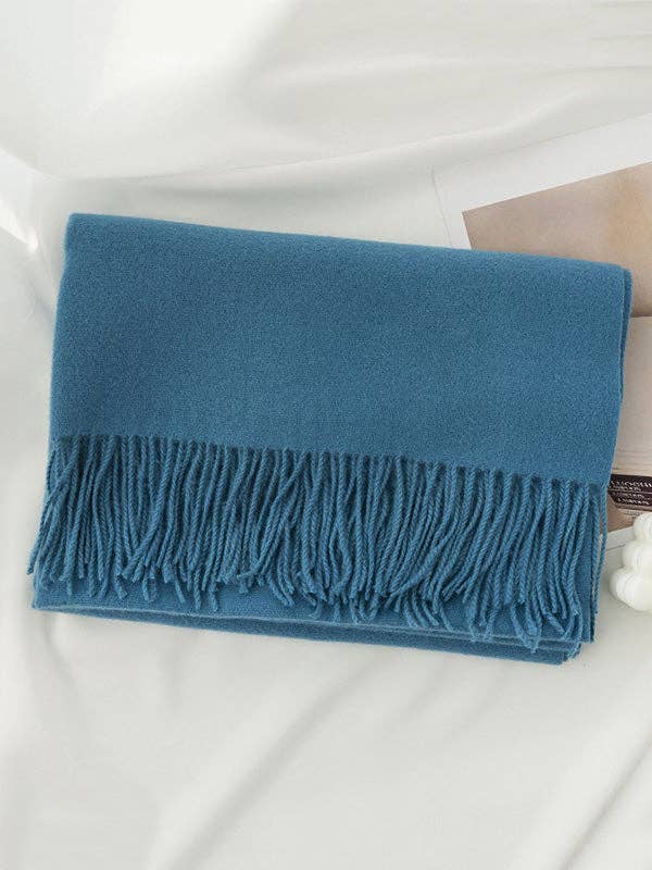 VividLux – wholesale Scarf – Women's – Keep Warm Solid Color Tasseled Shawl&Scarf14