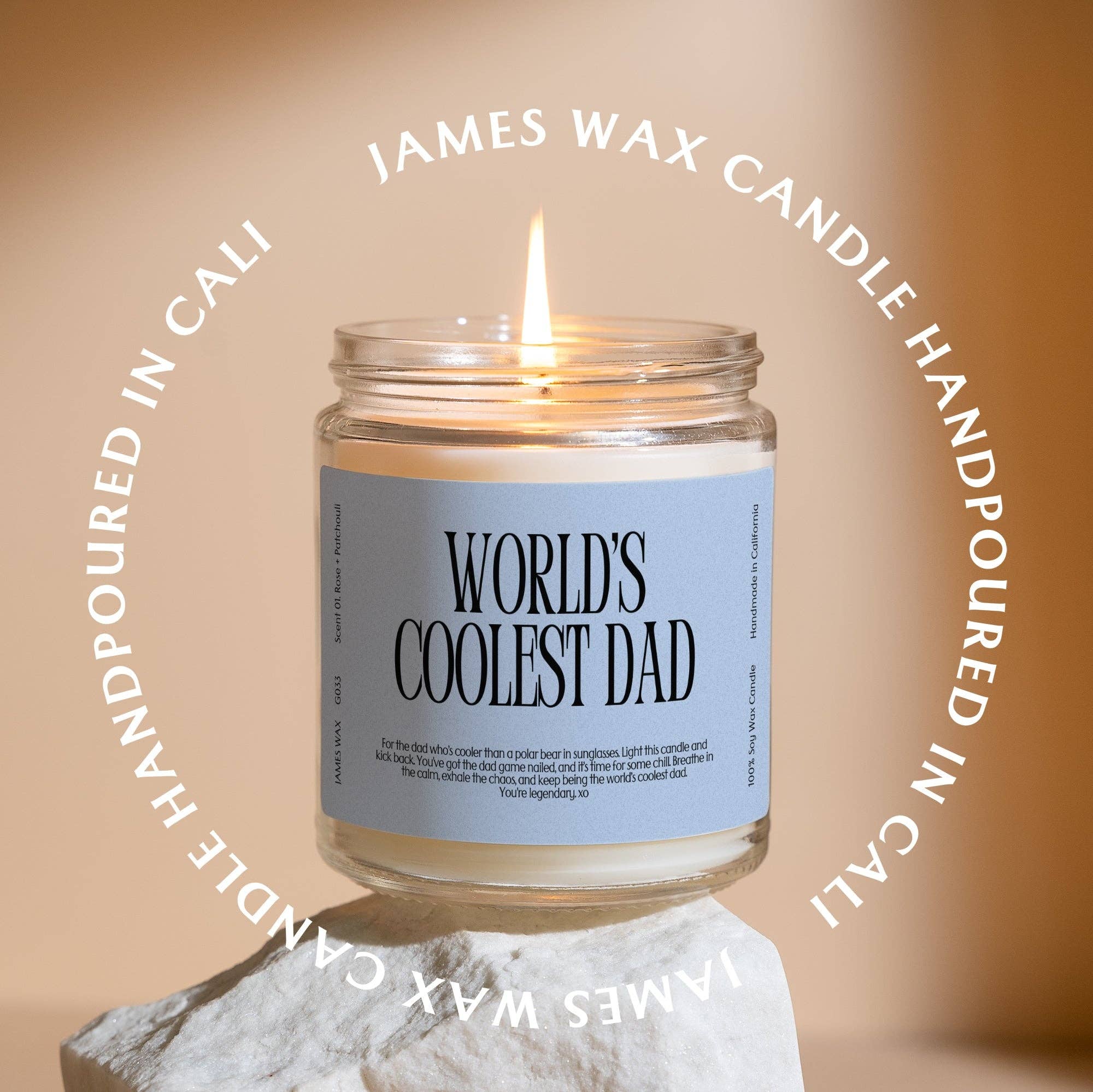 James Wax - Wholesale Jar/Filled Candle - Father's Day Dads World's Coolest Dad Candle G0332