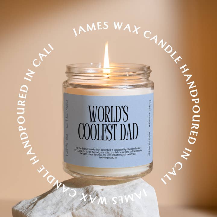James Wax - Wholesale Jar/Filled Candle - Father's Day Dads World's Coolest Dad Candle G0332