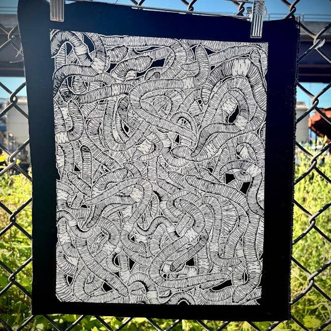 WORMS! large worm back patch panel. and other Purchase Wholesale worm weights. Free Returns & Net 60 Terms on Faire trending on Faire.