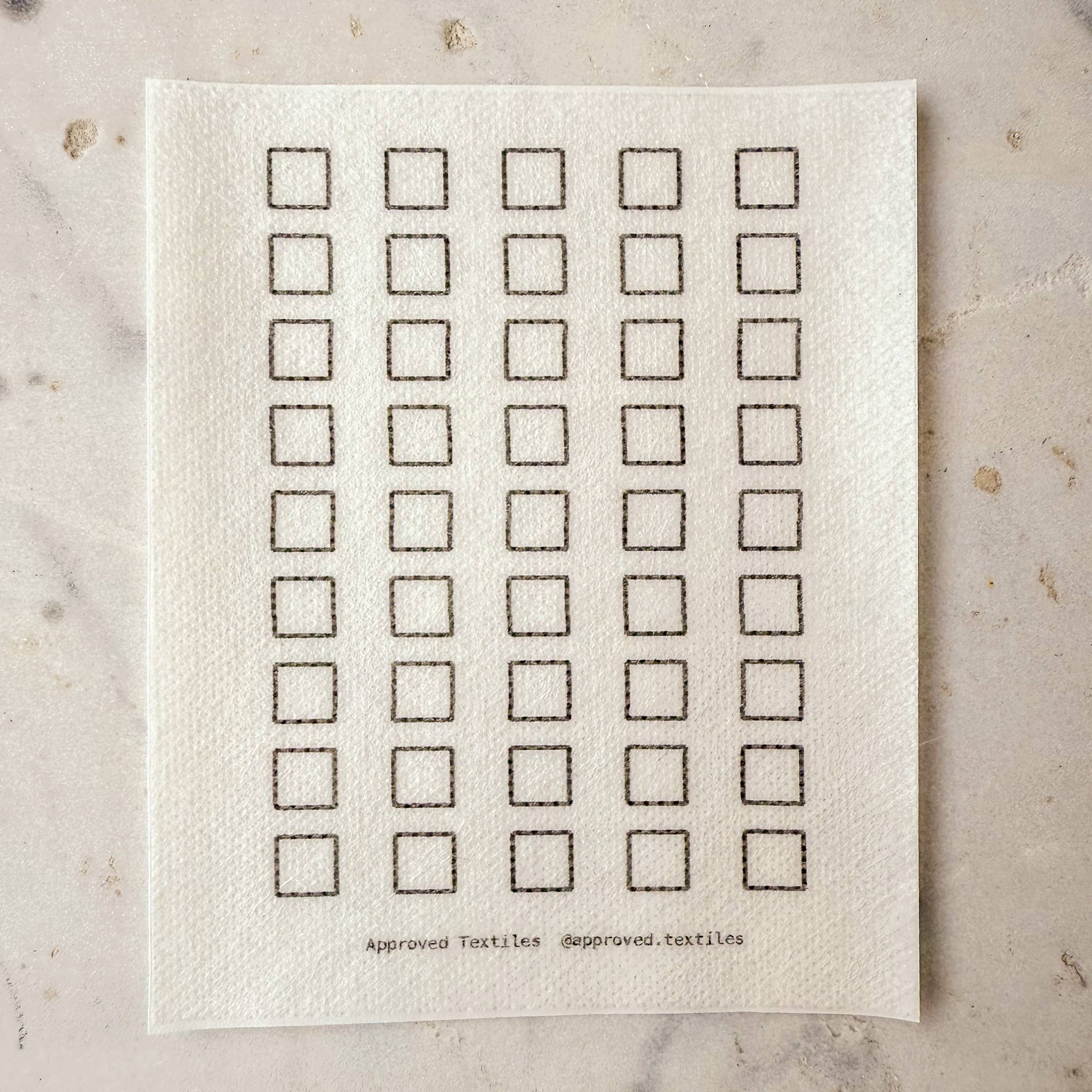 Approved Textiles - Wholesale Craft Sewing Kit - Agnes Martin Mending + Embellishment Transfer 4