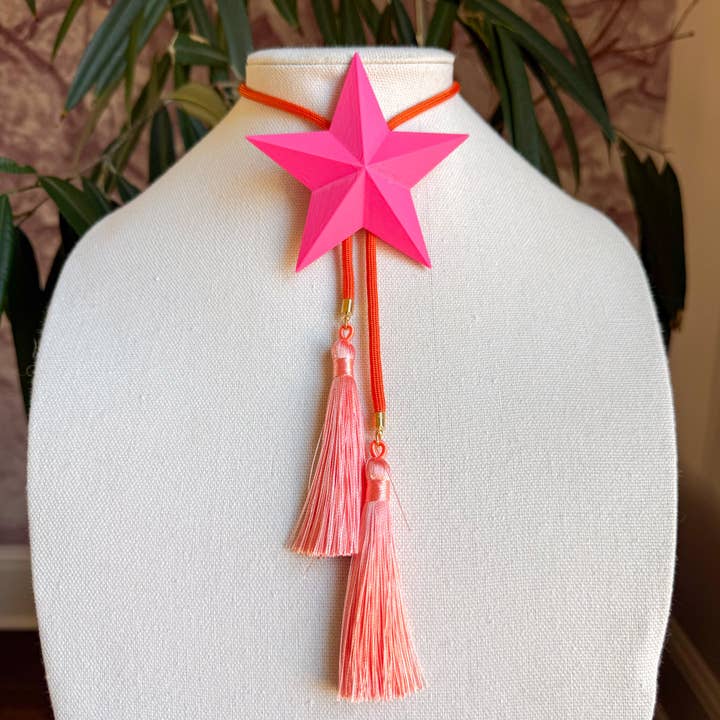 Lone Star Bolo Flamingo Pink med Solar Orange & Fersken for engroshandel hos Rahya Jewelry Design