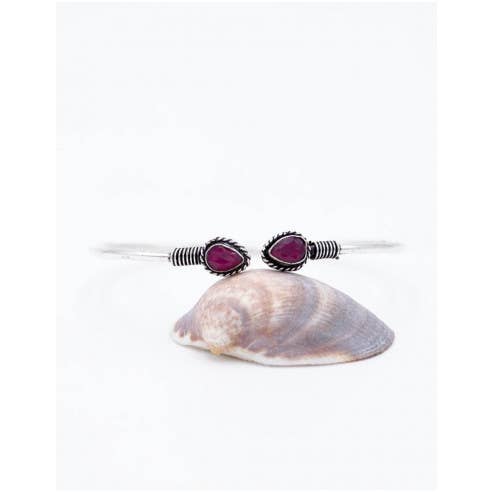 silver Two Stone Drop Bracelet for wholesale on Faire