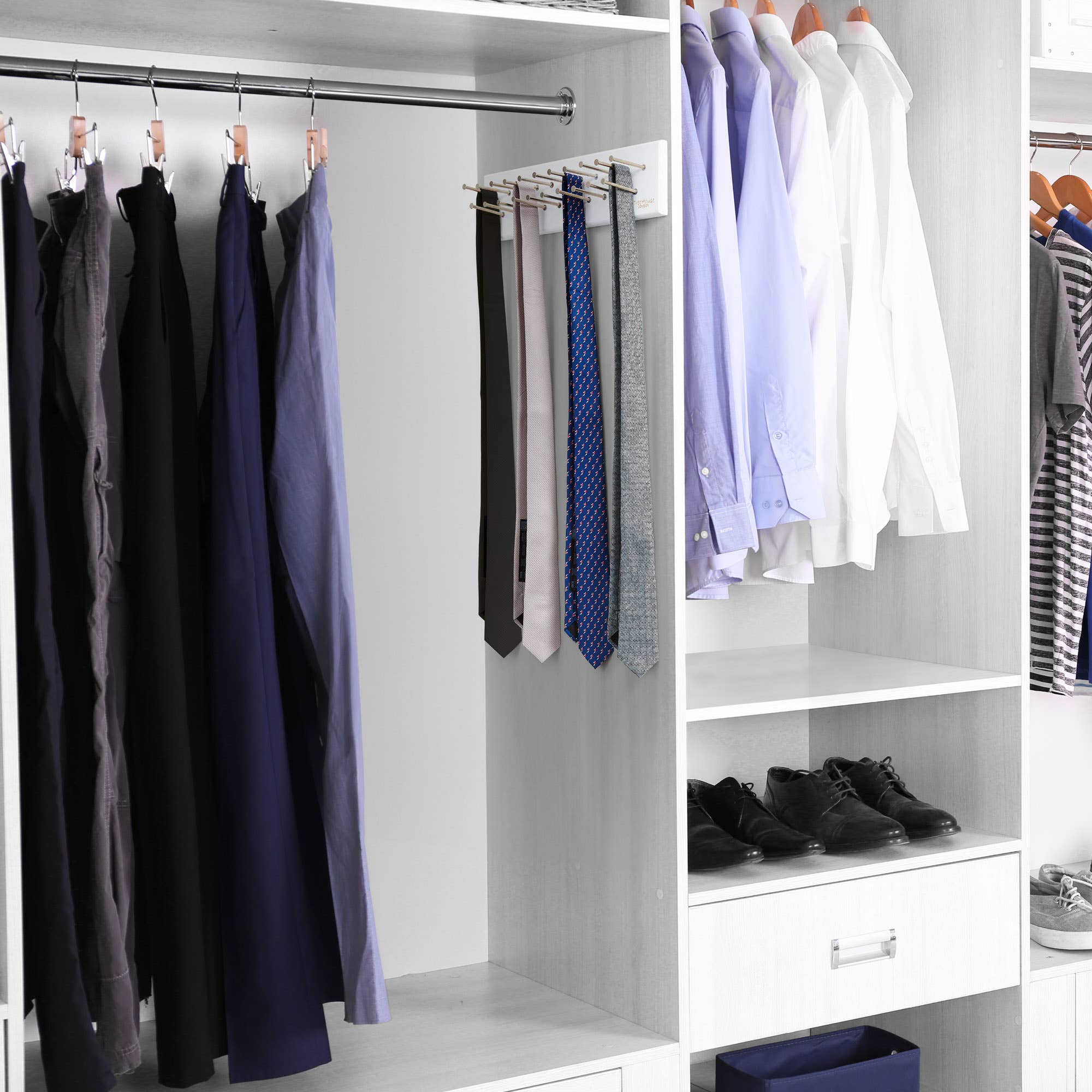 TreeHouse London Closet Organizers – wholesale Wall hook – Tie Rack │ Tie Organizer │ Closet Organizer │Wood Tie Hanger1