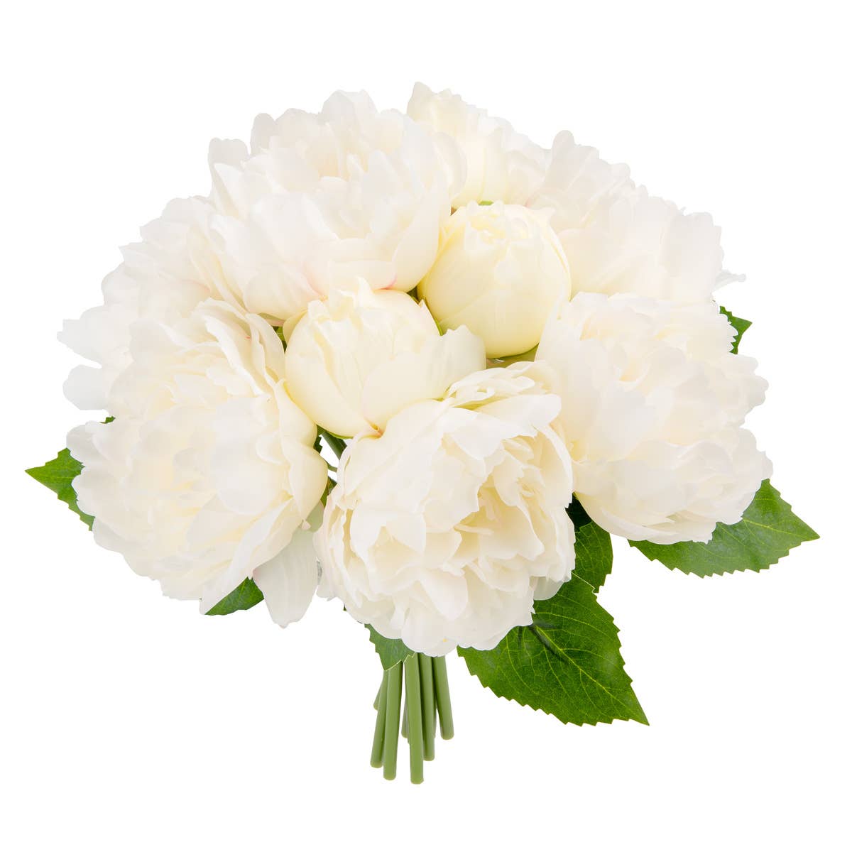 Eleganza Floral - Wholesale Artificial Flowers - 36cm Peony Bouquet x 10 heads Cream2