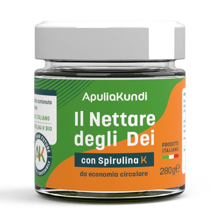 El néctar de los dioses, miel con espirulina K BIO, 280g para venta al por mayor de ApuliaKundi Spirulina K
