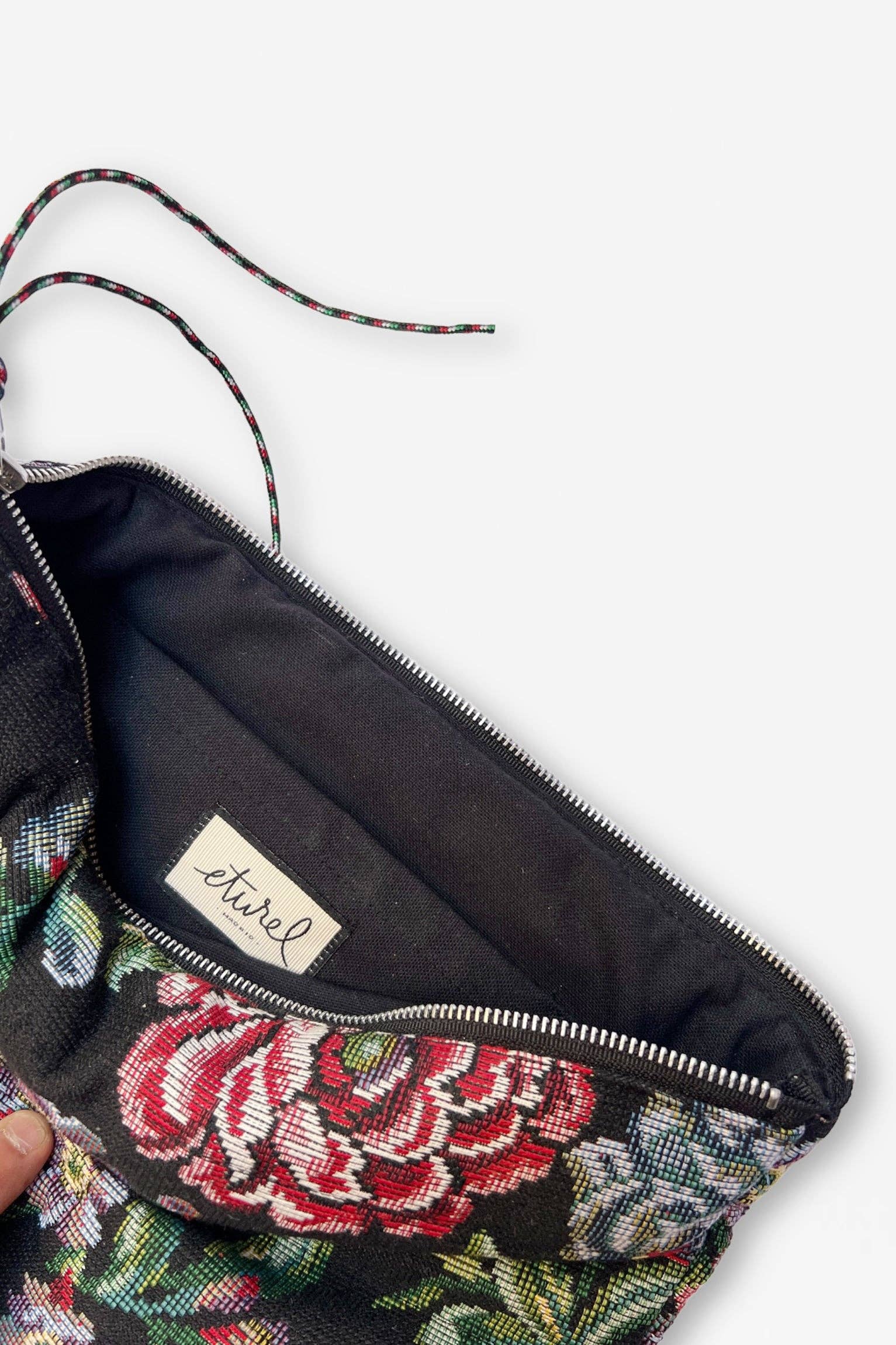 Eturel Madrid - Wholesale Laptop/Tablet Case - Women's - Jacquard fabric computer case with flowers peonies4