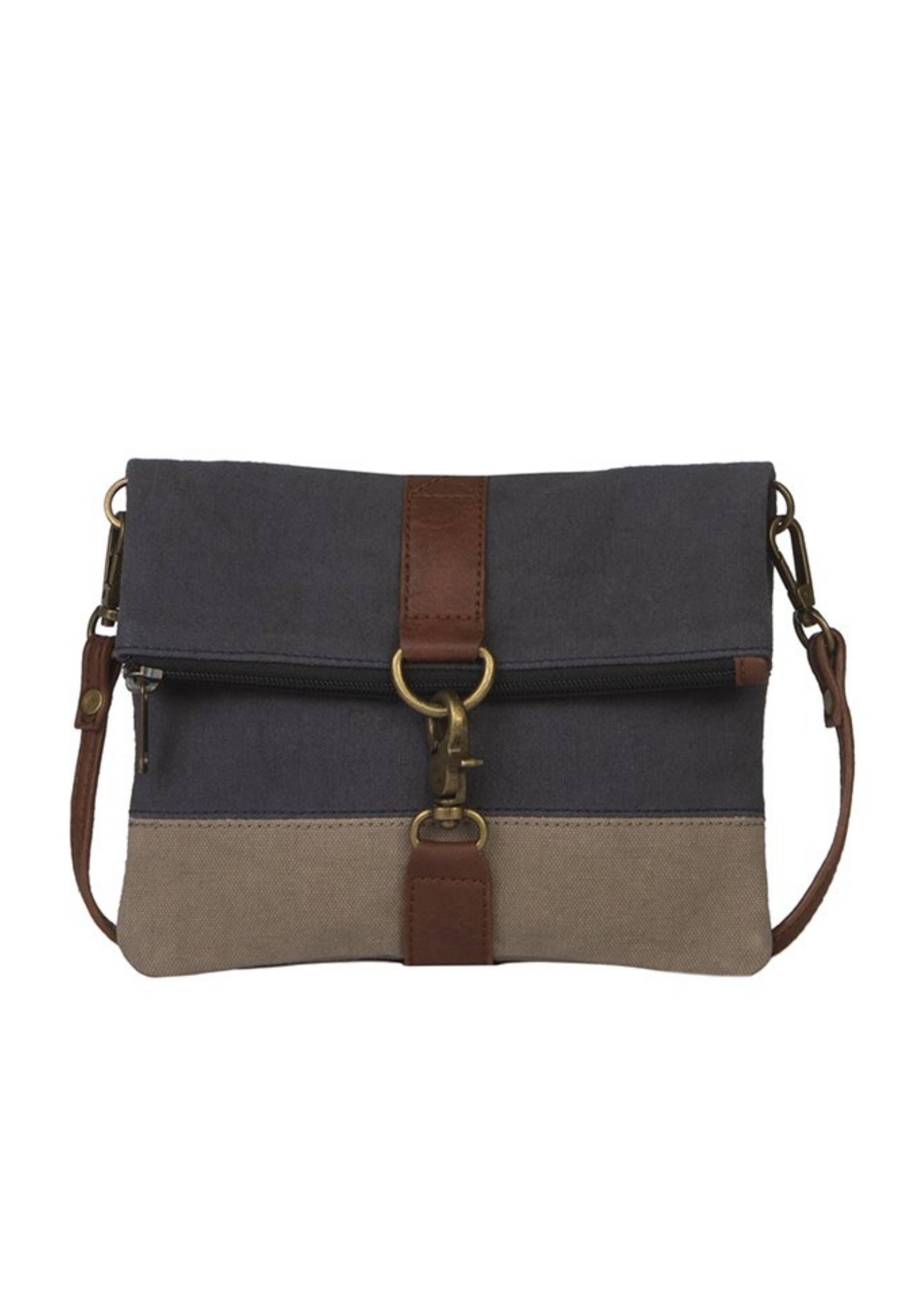 Mona B. – Großhandel Umhängetasche - Damen – Finley M-5299 Umhängetasche aus Segeltuch, hochgeklappt3