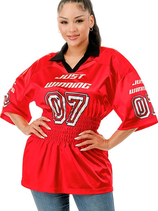 Top de punto con cuello en V Plus para venta al por mayor de J2 FASHION