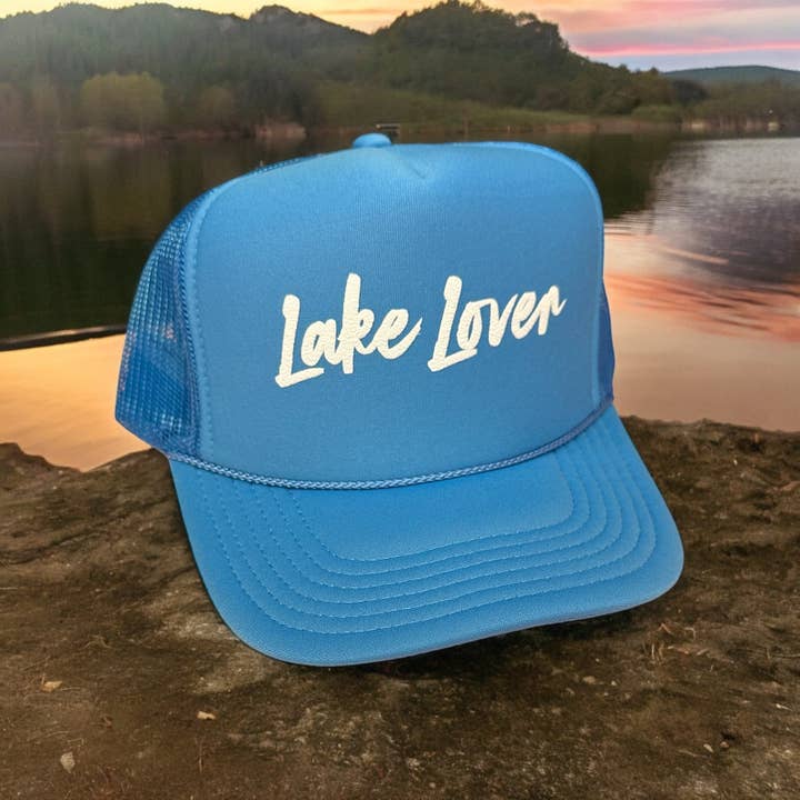 Littlebrightbird - Wholesale Trucker Hat - Unisex - Lake Lover - Light Blue Trucker1