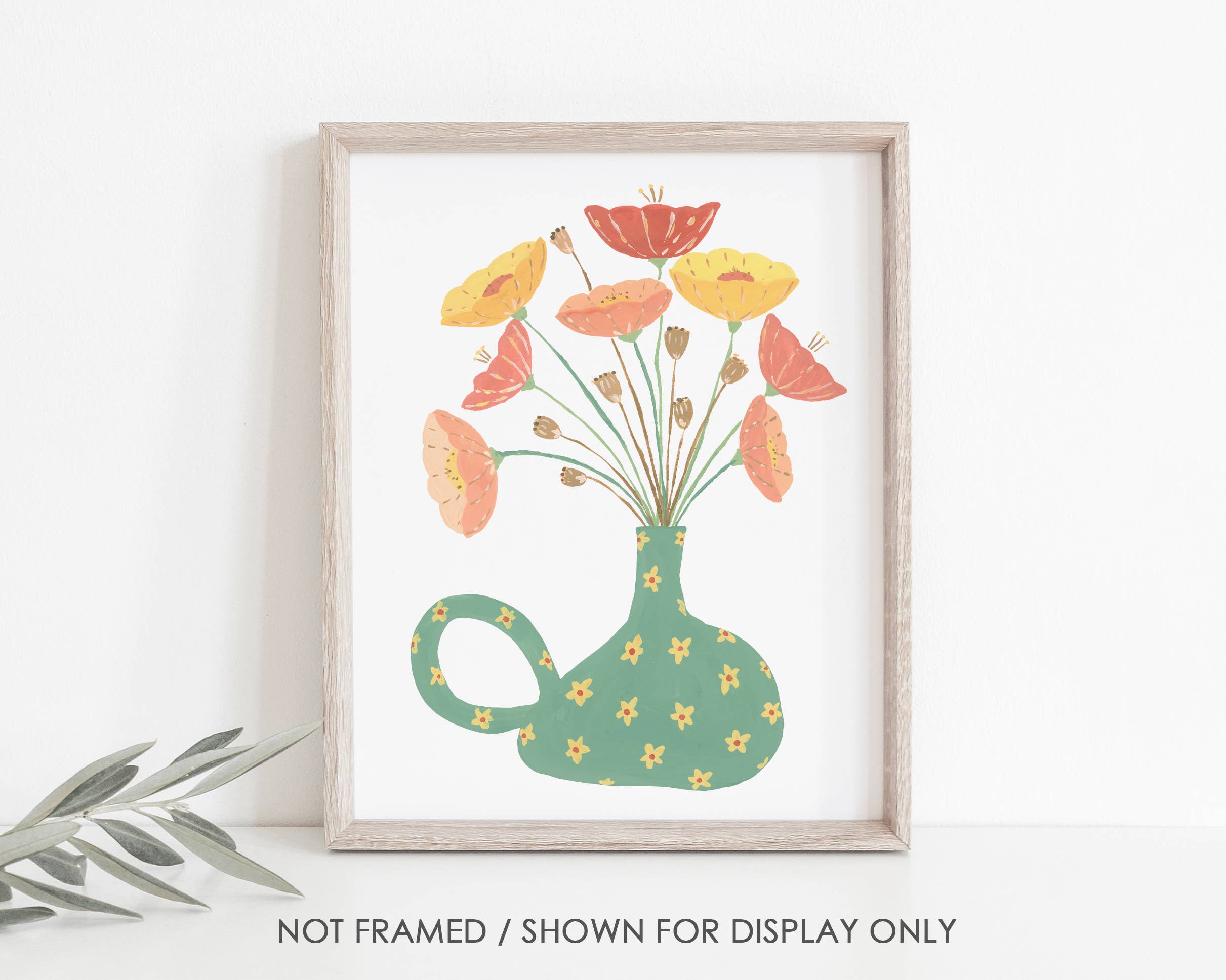 Islay's Terrace - Wholesale Art Print - Folk Poppies 8x10 Art Print1