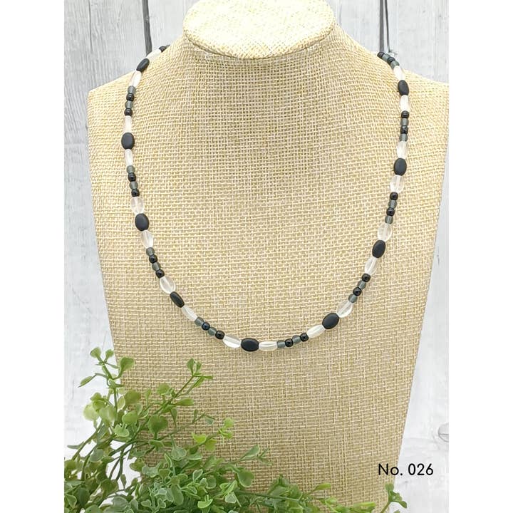 Halskæde Glasperler Perler og Bønneform- Tina for engroshandel hos perleperle