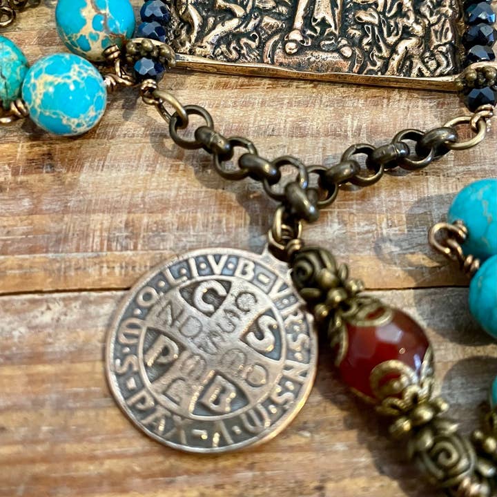 Seraphym - Wholesale Wall cross - THE MOTHER OF GOD HEIRLOOM ROSARY/WALL ROSARY10