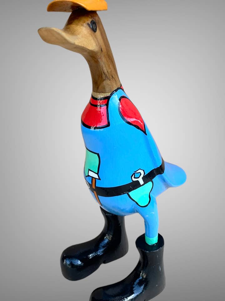 Bamboo Bob The Builder Duck Ornament - 25cm for wholesale by Batik Indah