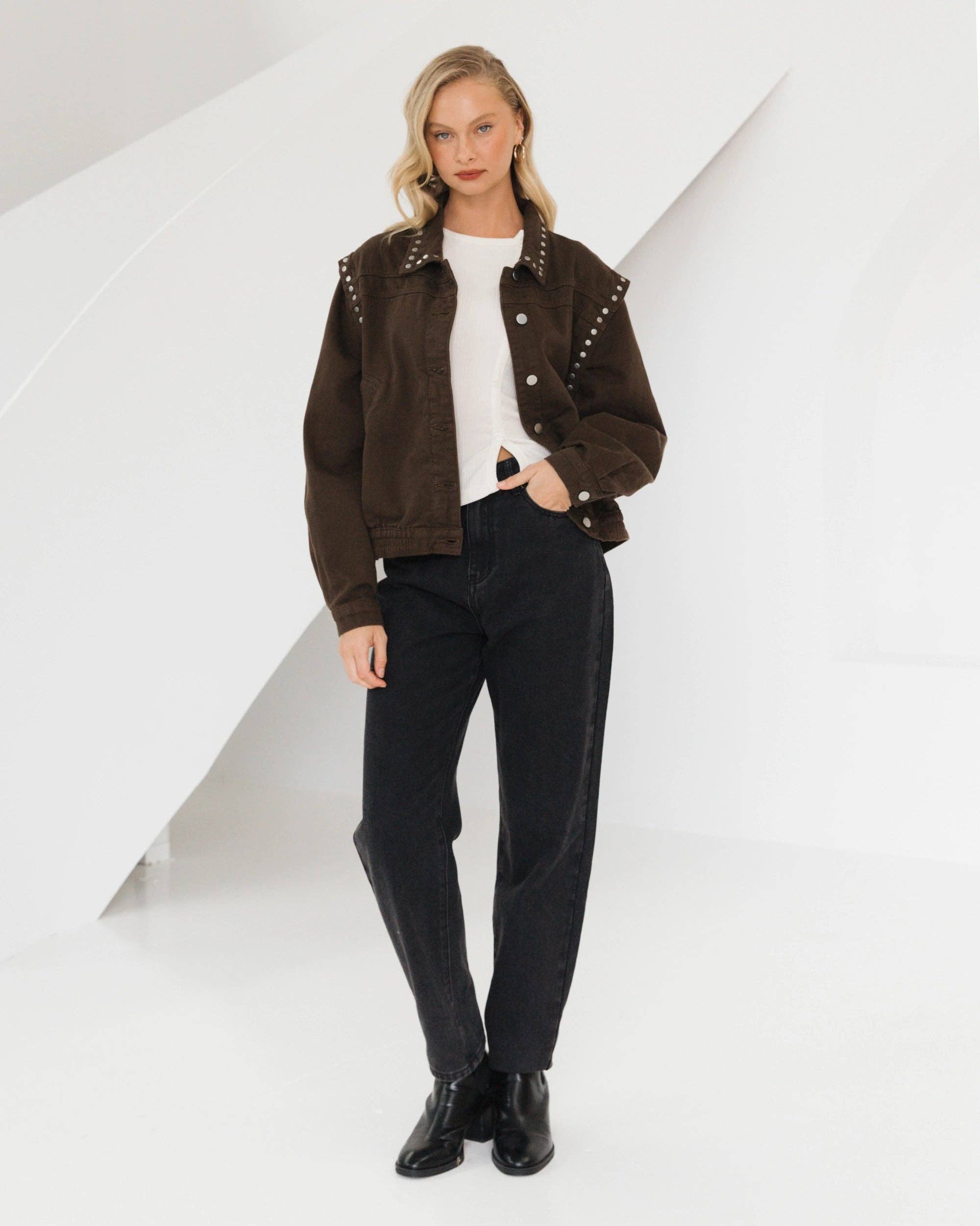 CHOCOLATE TEXAS JACKET for wholesale on Faire1