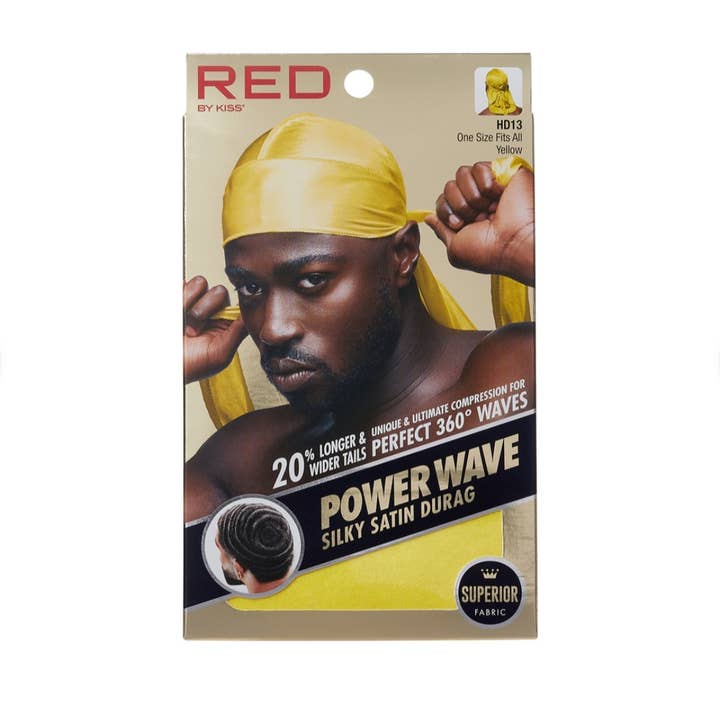 Majestic Wholesale - Wholesale Durag/wave cap – Unisex - KISS RED Silky Durag for 360 Waves – Extra Long – 12CT2